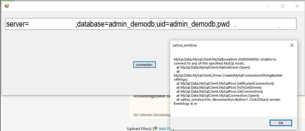 specified mysql hosts